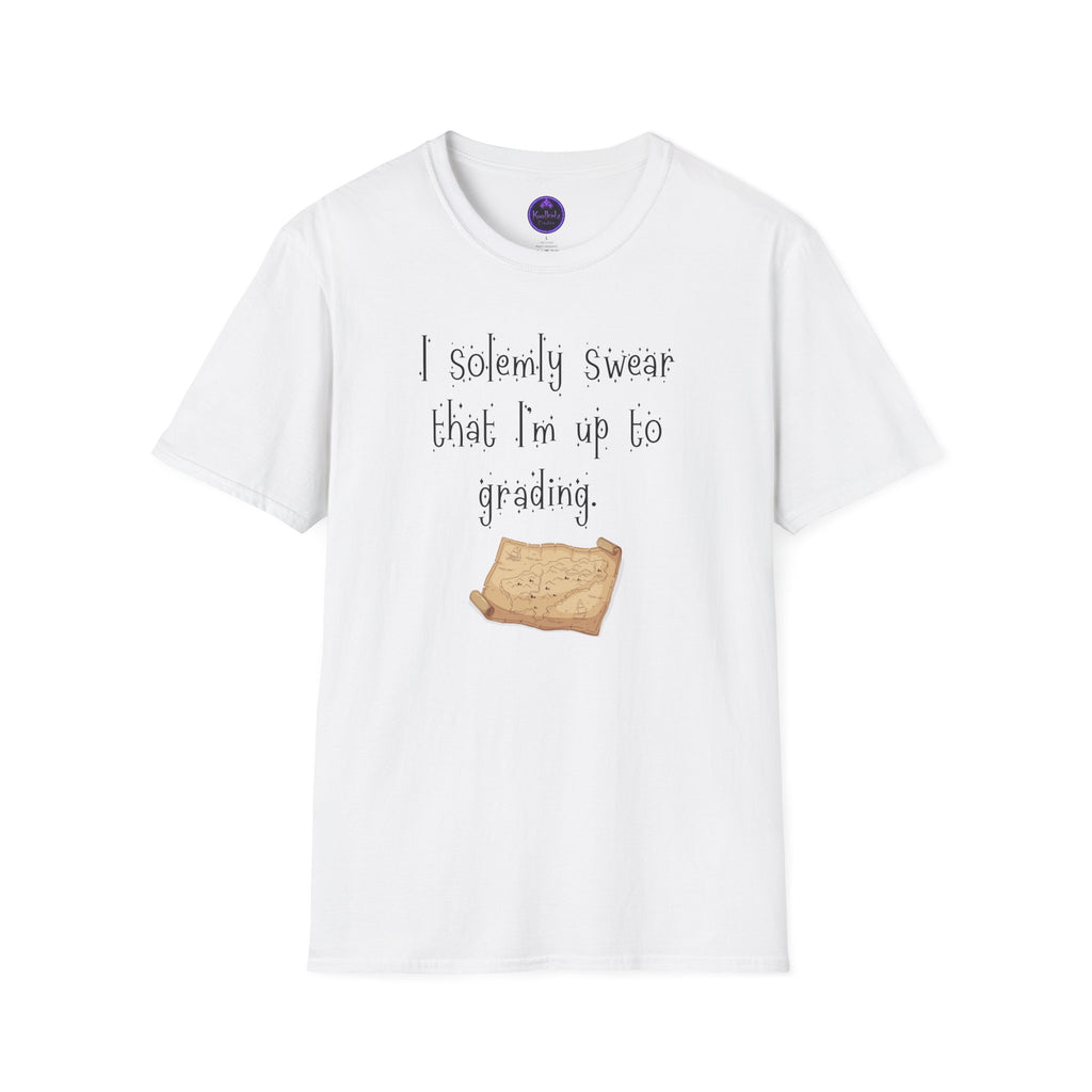 “I Solemnly Swear That I’m Up to Grading” Tee Shirt – Funny Teacher Gift