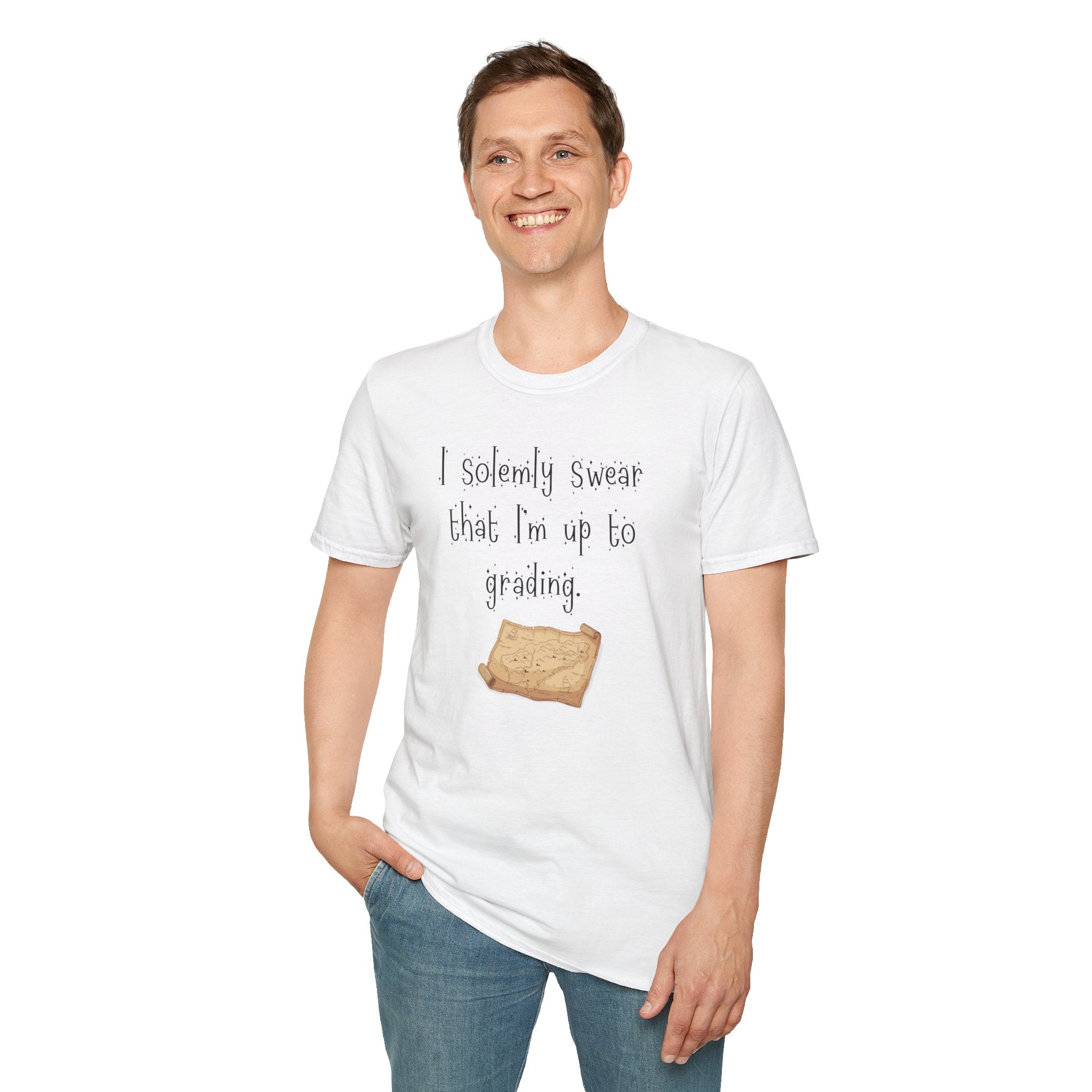 “I Solemnly Swear That I’m Up to Grading” Tee Shirt – Funny Teacher Gift