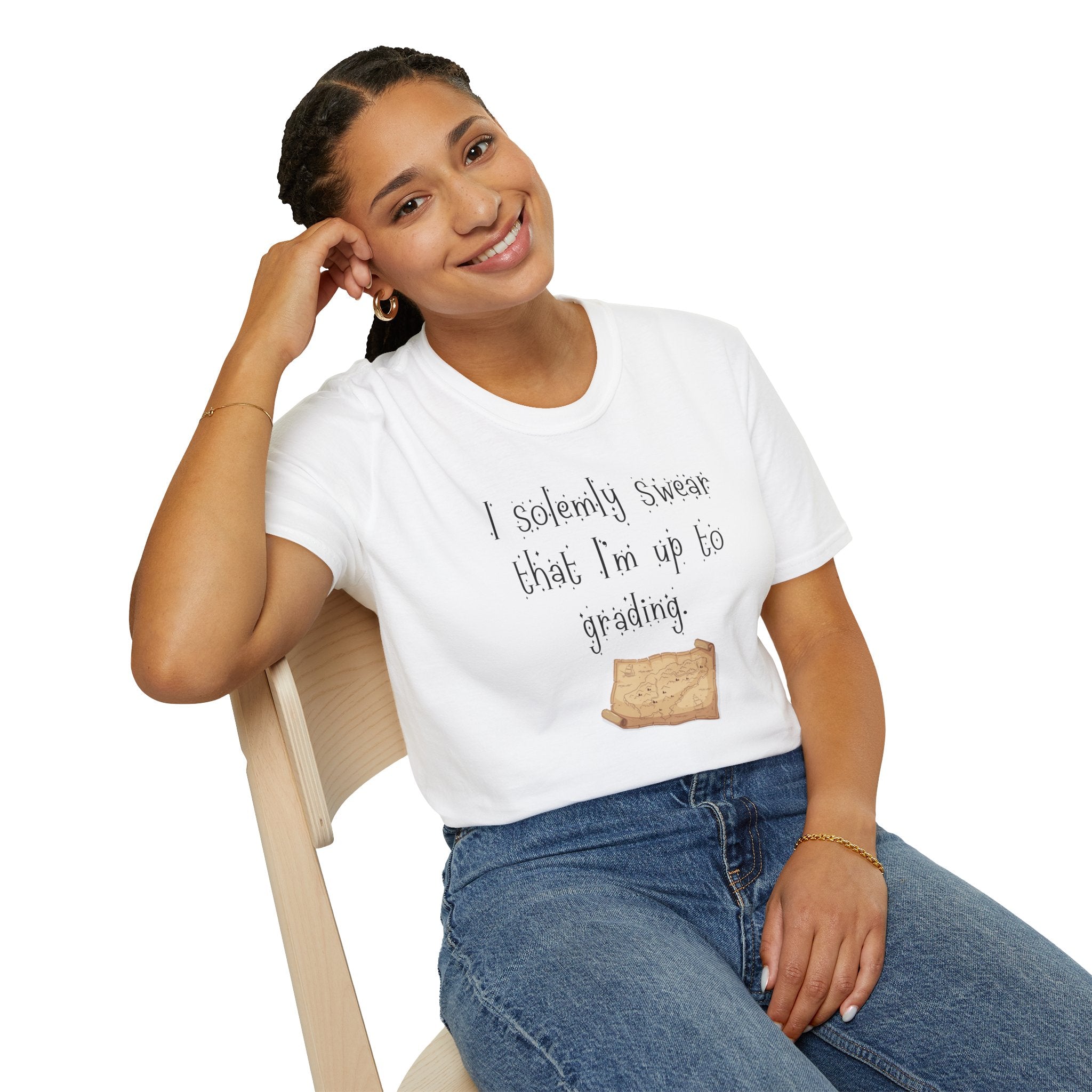 “I Solemnly Swear That I’m Up to Grading” Tee Shirt – Funny Teacher Gift