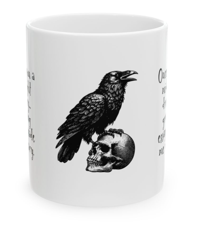 Edgar Allen Poe Raven Mug, Funny English Teacher Gift, Poe Quote Coffee Cup,